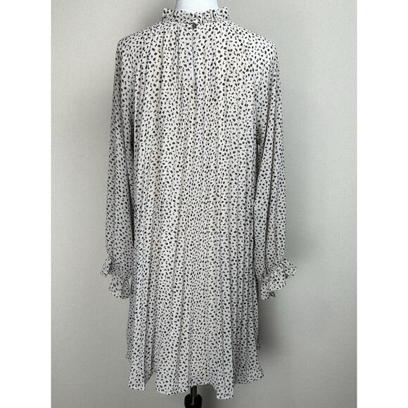 Women’s MIDI Dress Sz M Long Sleeves 100% Polyester Lined Accordion Pleats - Picture 8 of 16